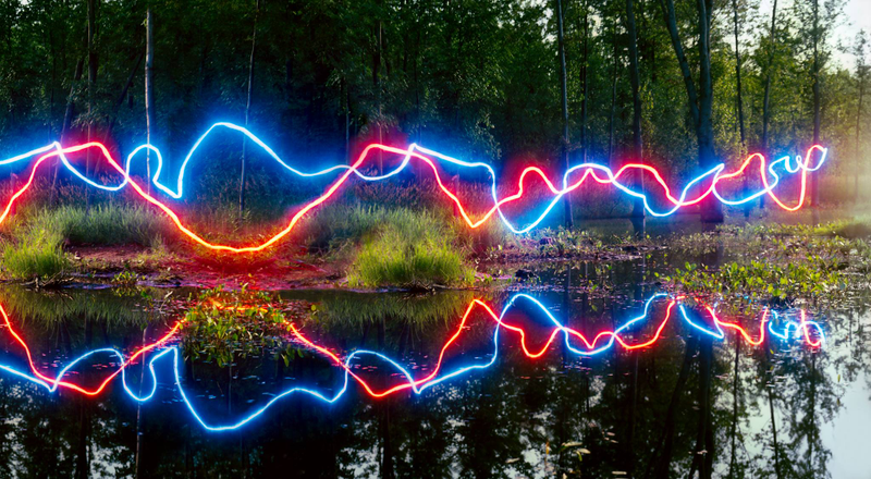 Illustration for article titled What Is The Meaning Of These Strange Glowing Shapes In The Wilderness?